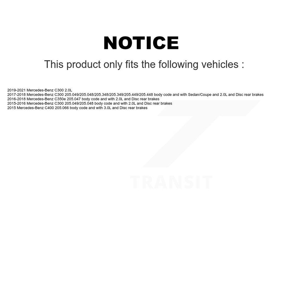 Rear Semi-Metallic Disc Brake Pads And Wear Sensors Kit For Mercedes-Benz C300 C400 C350e KPW-101083