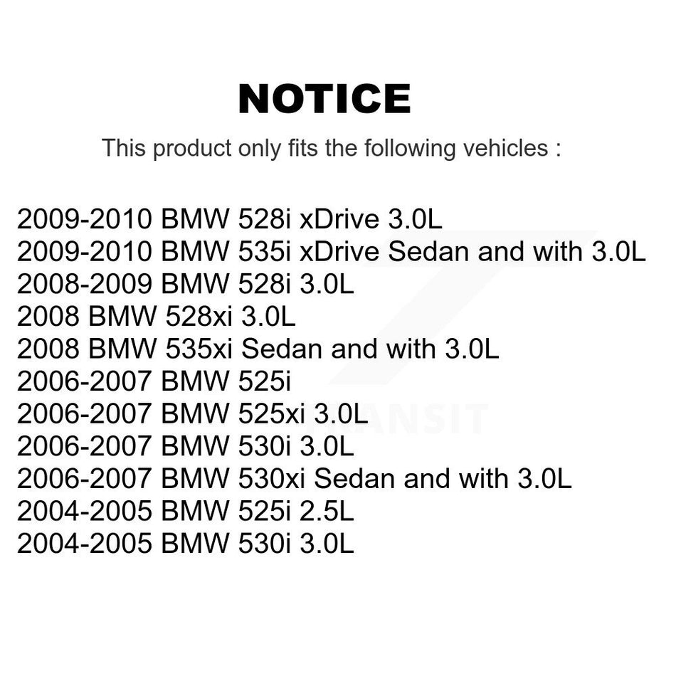 Rear Semi-Metallic Brake Pad And Wear Sensor Kit For BMW 530i 530xi 528i xDrive 525i 535i KPW-101088