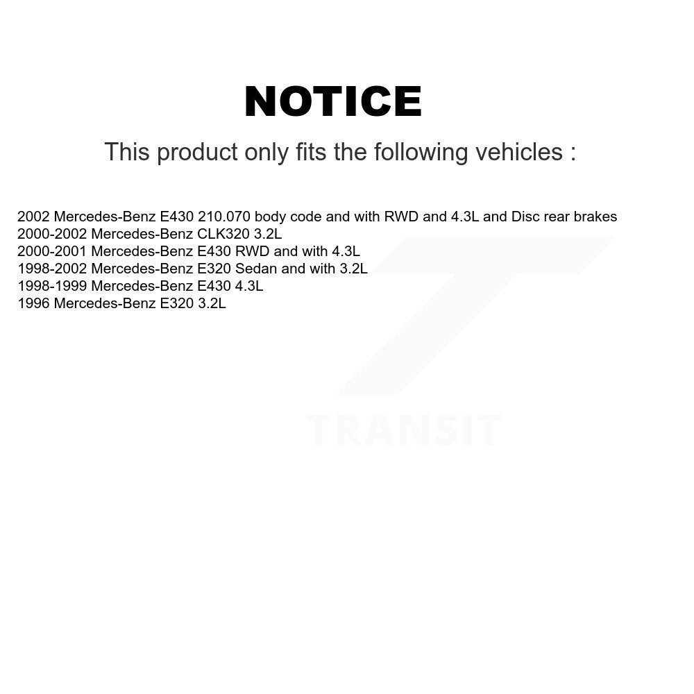 Rear Semi-Metallic Disc Brake Pads And Wear Sensor Kit For Mercedes-Benz E320 CLK320 E430 KPW-101157