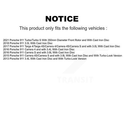 Rear Semi-Metallic Disc Brake Pads And Wear Sensors Kit For Porsche 911 KPW-101163