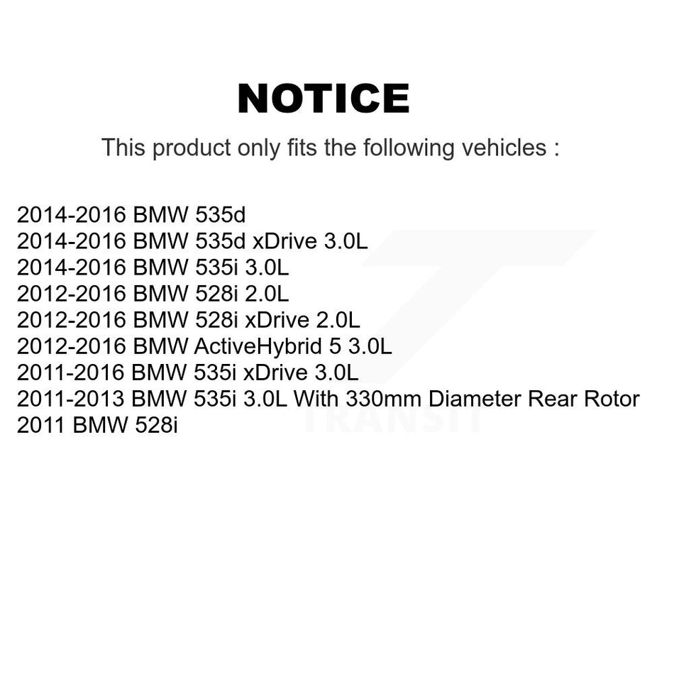 Rear Semi-Metallic Brake Pad Wear Sensor Kit For BMW 535i xDrive 528i 535d ActiveHybrid 5 KPW-101167