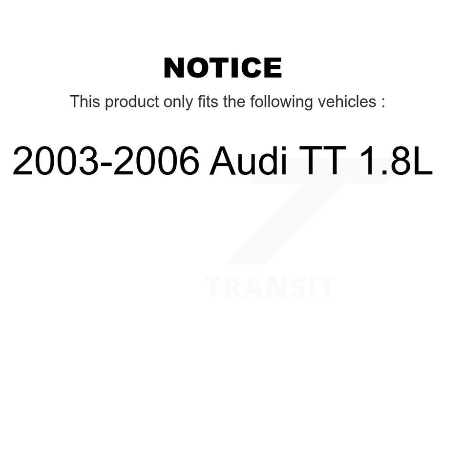 Rear Semi-Metallic Disc Brake Pads And Wear Sensors Kit For 2003-2006 Audi TT 1.8L KPW-101183