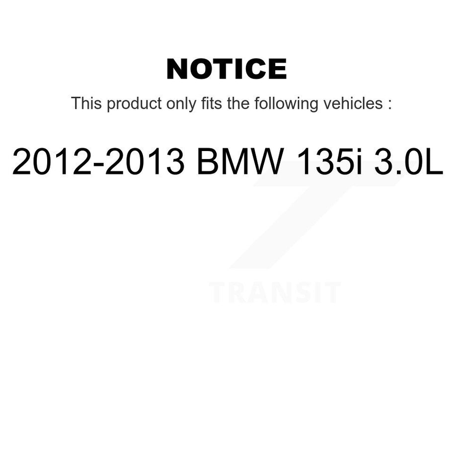 Rear Semi-Metallic Disc Brake Pads And Wear Sensors Kit For 2012-2013 BMW 135i 3.0L KPW-101203