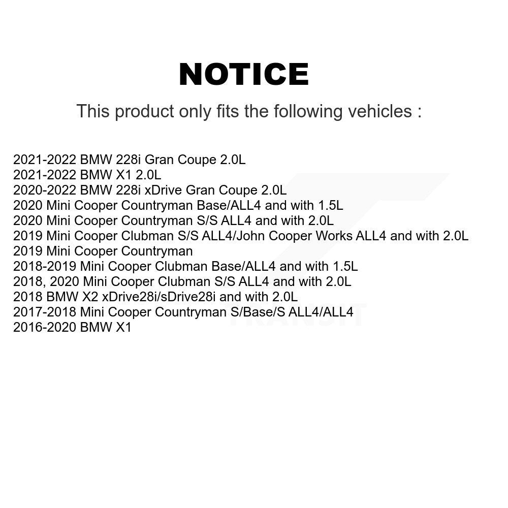 Rear Semi-Metallic Brake Pad Wear Sensor Kit For BMW X1 Mini Cooper Countryman X2 Clubman KPW-101206