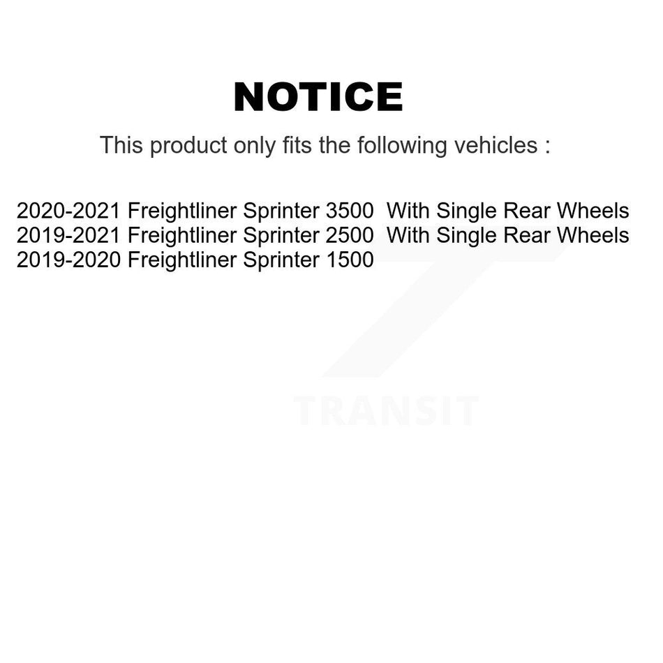 Front Rear Semi-Metallic Brake Pads & Wear Sensor Kit For Freightliner Sprinter 2500 3500 KPW-101236