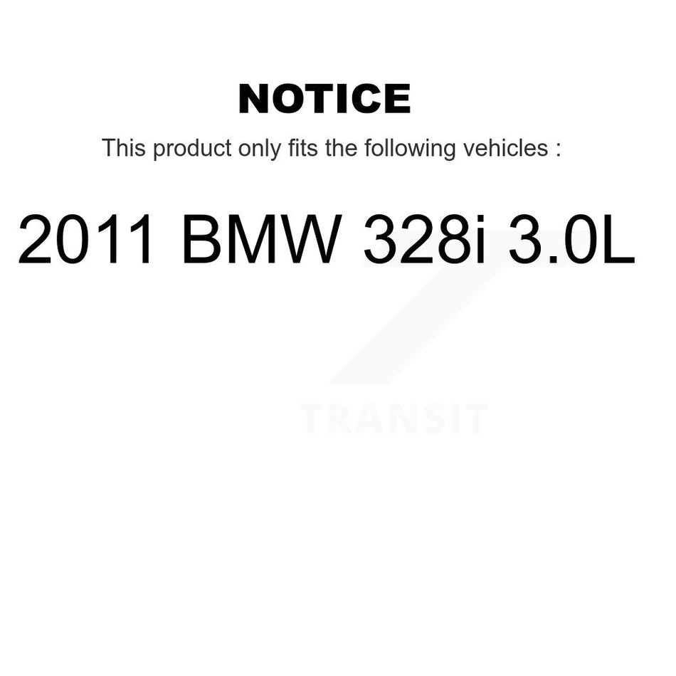 Front Rear Semi-Metallic Disc Brake Pads And Extra Wear Sensors Kit For BMW 323i 328i KPW-101256