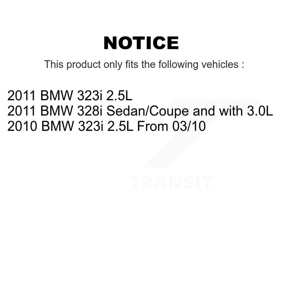 Front Rear Semi-Metallic Disc Brake Pad And Extra Wear Sensor Kit (5Pc) For BMW 323i 328i KPW-101284