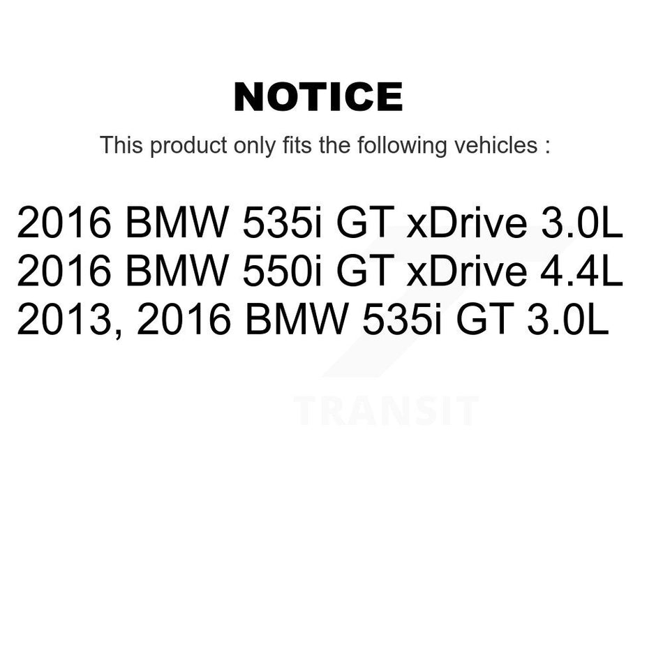 Front Rear Semi-Metallic Disc Brake Pad Wear Sensor Kit (5Pc) For BMW 535i GT xDrive 550i KPW-101288