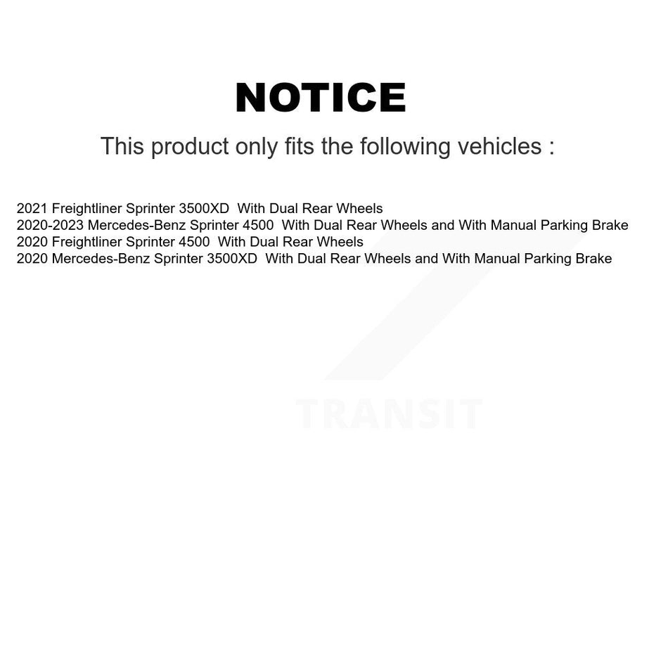 Rear Semi-Metallic Brake Pad Wear Sensor Kit For Mercedes-Benz Sprinter 4500 Freightliner KPW-101325
