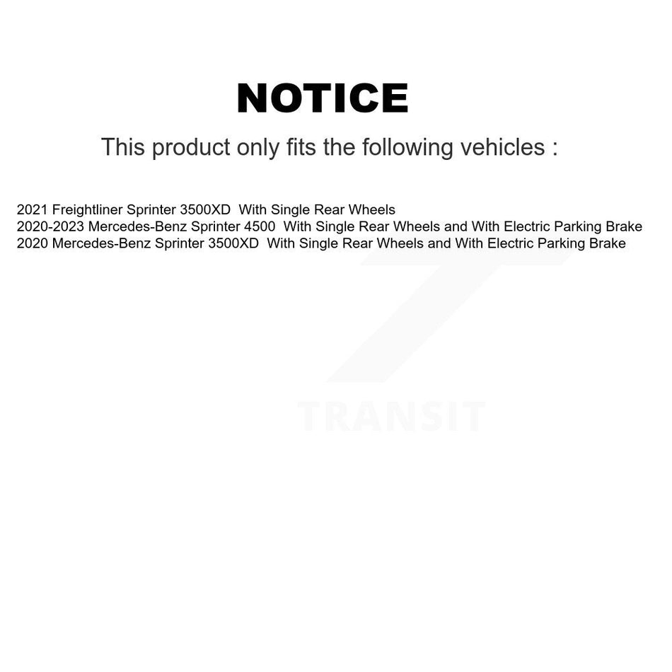 Rear Semi-Metallic Brake Pad Wear Sensor Kit For Mercedes-Benz Sprinter 4500 Freightliner KPW-101326