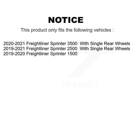 Rear Semi-Metallic Brake Pad And Wear Sensor Kit For Freightliner Sprinter 2500 3500 1500 KPW-101332