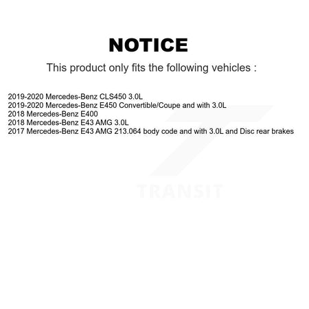 Front Rear Semi-Metallic Brake Pads & Wear Sensor Kit For Mercedes-Benz E400 E450 E43 AMG KPW-101356