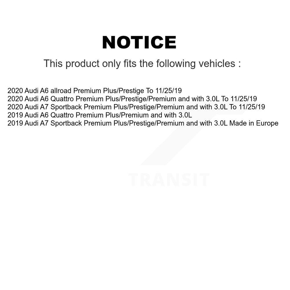 Front Rear Semi-Metallic Disc Brake Pads Wear Sensor Kit For Audi A6 Quattro A7 Sportback KPW-101358