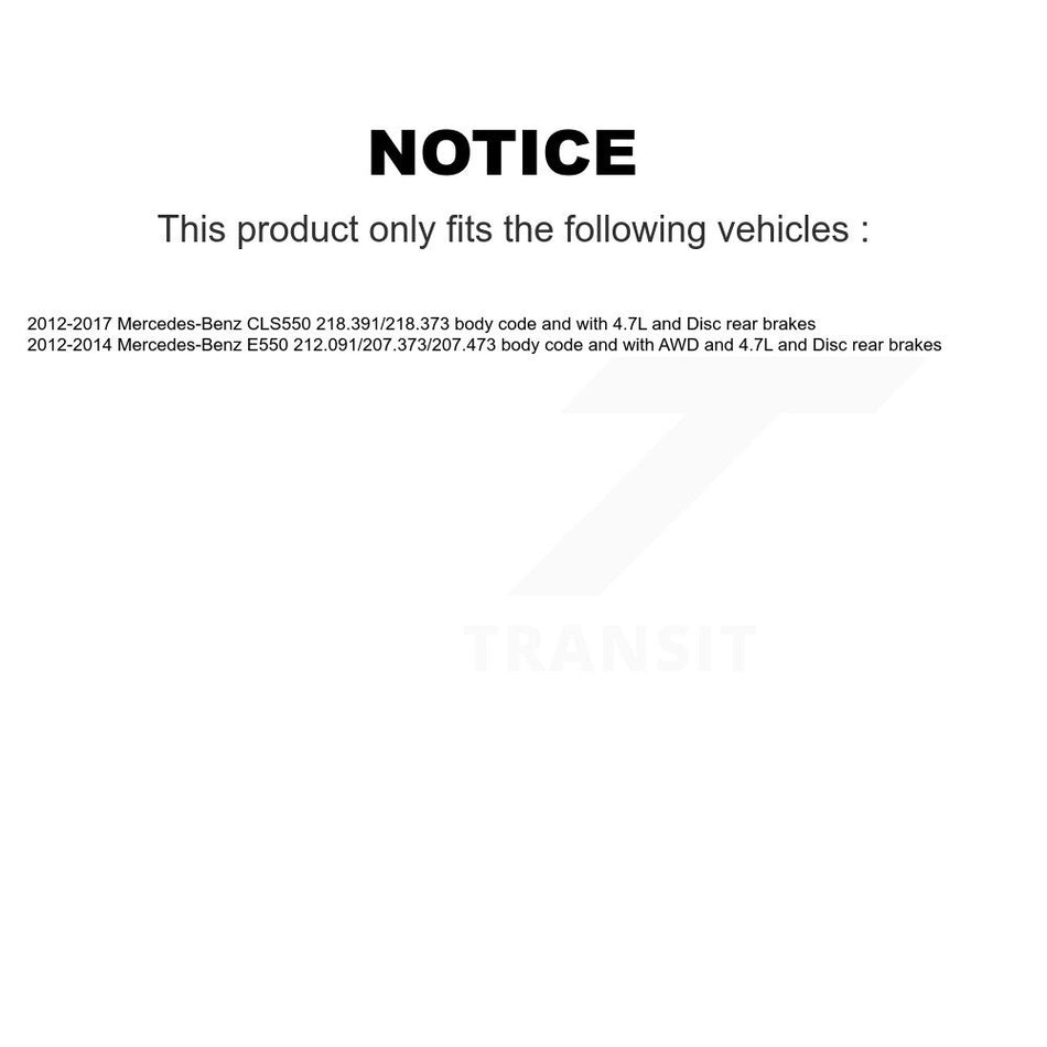 Front Rear Semi-Metallic Disc Brake Pad And Wear Sensor Kit For Mercedes-Benz CLS550 E550 KPW-101366
