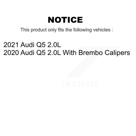 Front Semi-Metallic Disc Brake Pads And Wear Sensors Kit For Audi Q5 2.0L KPW-101403