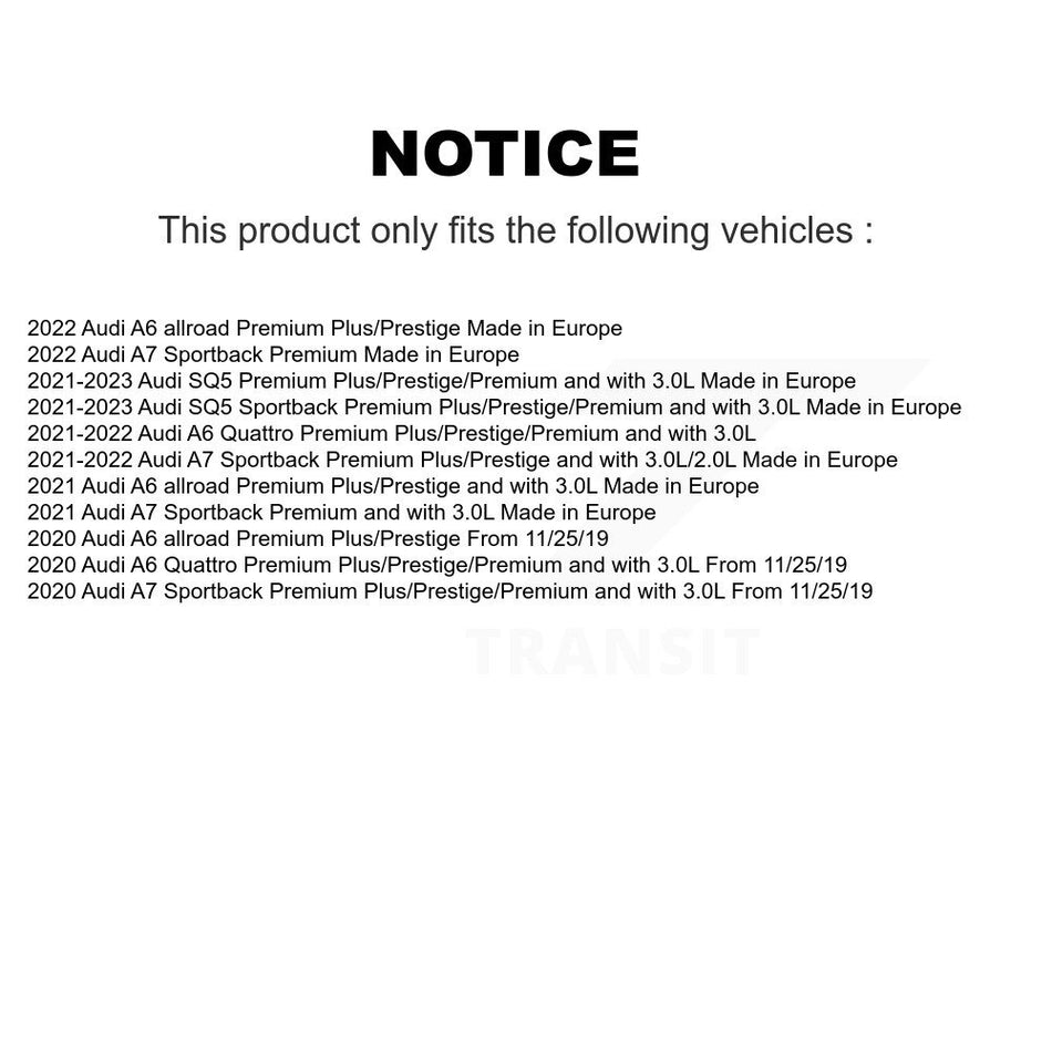 Front Rear Semi-Metallic Brake Pad & Wear Sensor Kit For Audi SQ5 Sportback A6 Quattro A7 KPW-101439