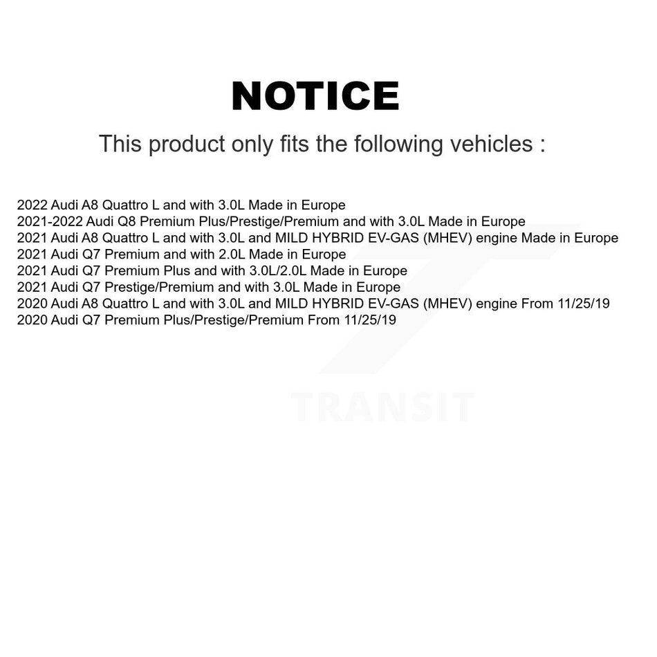 Front Rear Semi-Metallic Disc Brake Pads And Wear Sensors Kit For Audi Q7 Q8 A8 Quattro KPW-101448