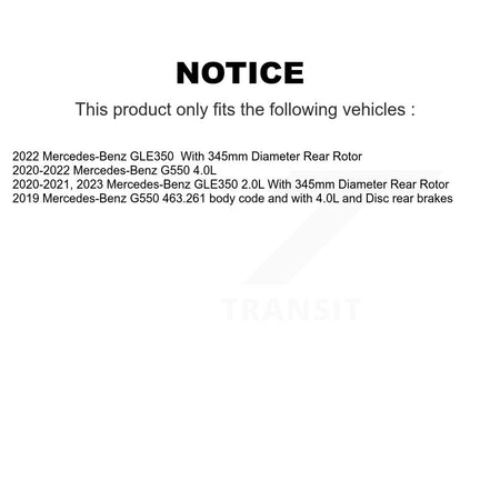 Front Rear Semi-Metallic Disc Brake Pad And Wear Sensor Kit For Mercedes-Benz GLE350 G550 KPW-101450