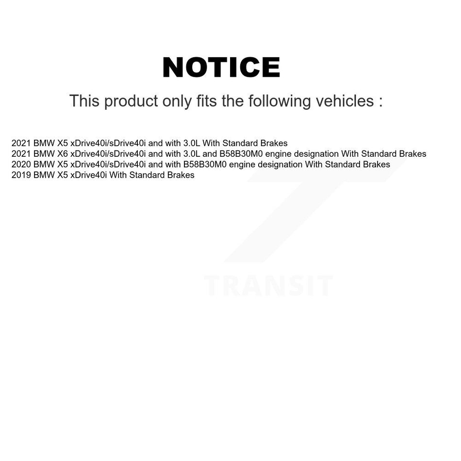 Front Rear Semi-Metallic Disc Brake Pads And Wear Sensors Kit For BMW X5 X6 KPW-101458