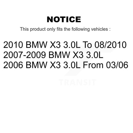 Front Rear Semi-Metallic Disc Brake Pads And Wear Sensors Kit For BMW X3 3.0L KPW-101479