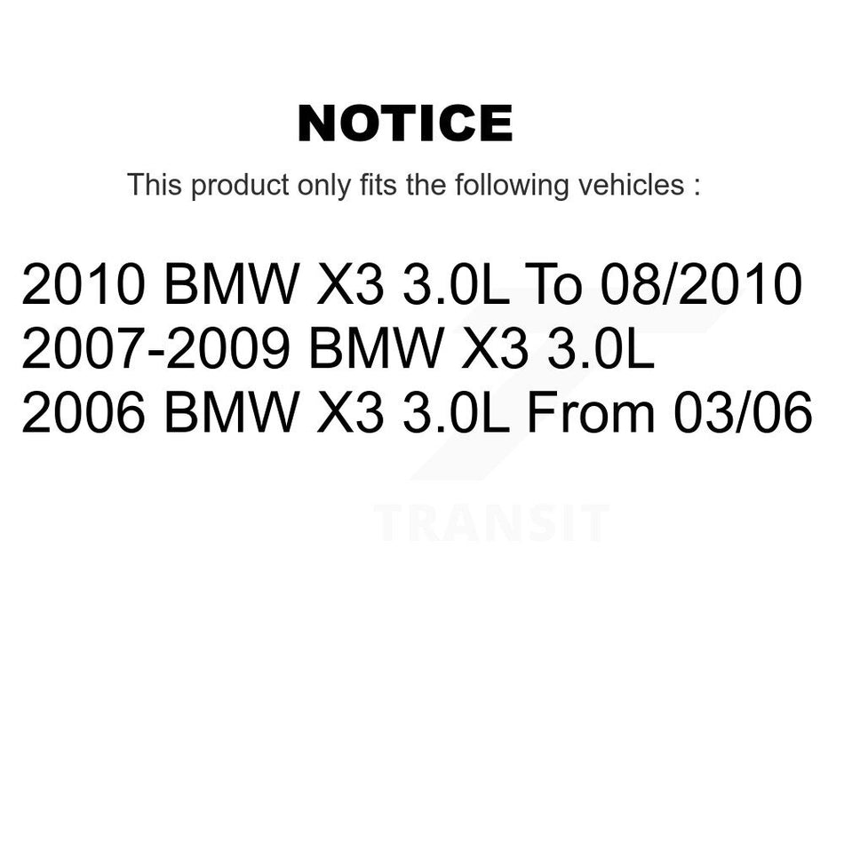 Front Rear Semi-Metallic Disc Brake Pads And Wear Sensors Kit For BMW X3 3.0L KPW-101479