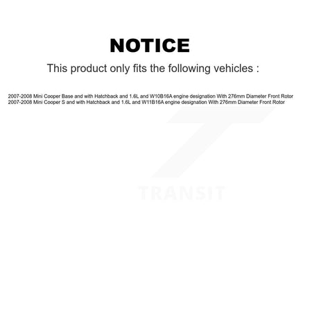 Front Rear Semi-Metallic Disc Brake Pads And Wear Sensors Kit For Mini Cooper KPW-101485