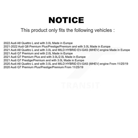 Front Rear Semi-Metallic Disc Brake Pads And Wear Sensors Kit For Audi Q7 Q8 A8 Quattro KPW-101501