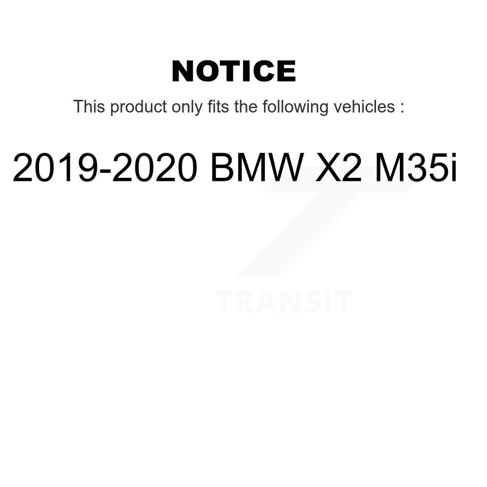Front Rear Semi-Metallic Disc Brake Pads And Wear Sensors Kit For 2019-2020 BMW X2 M35i KPW-101509