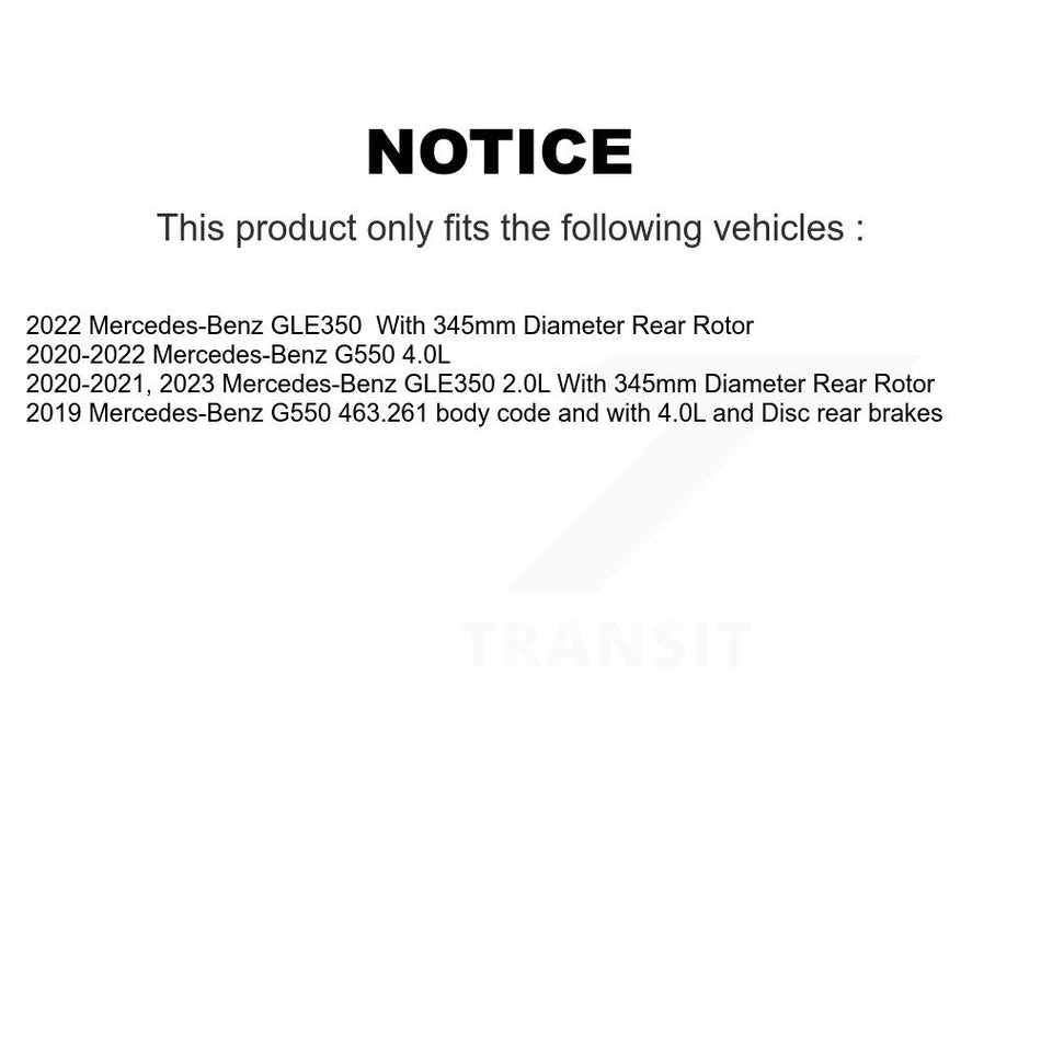 Front Rear Semi-Metallic Disc Brake Pad And Wear Sensor Kit For Mercedes-Benz GLE350 G550 KPW-101516