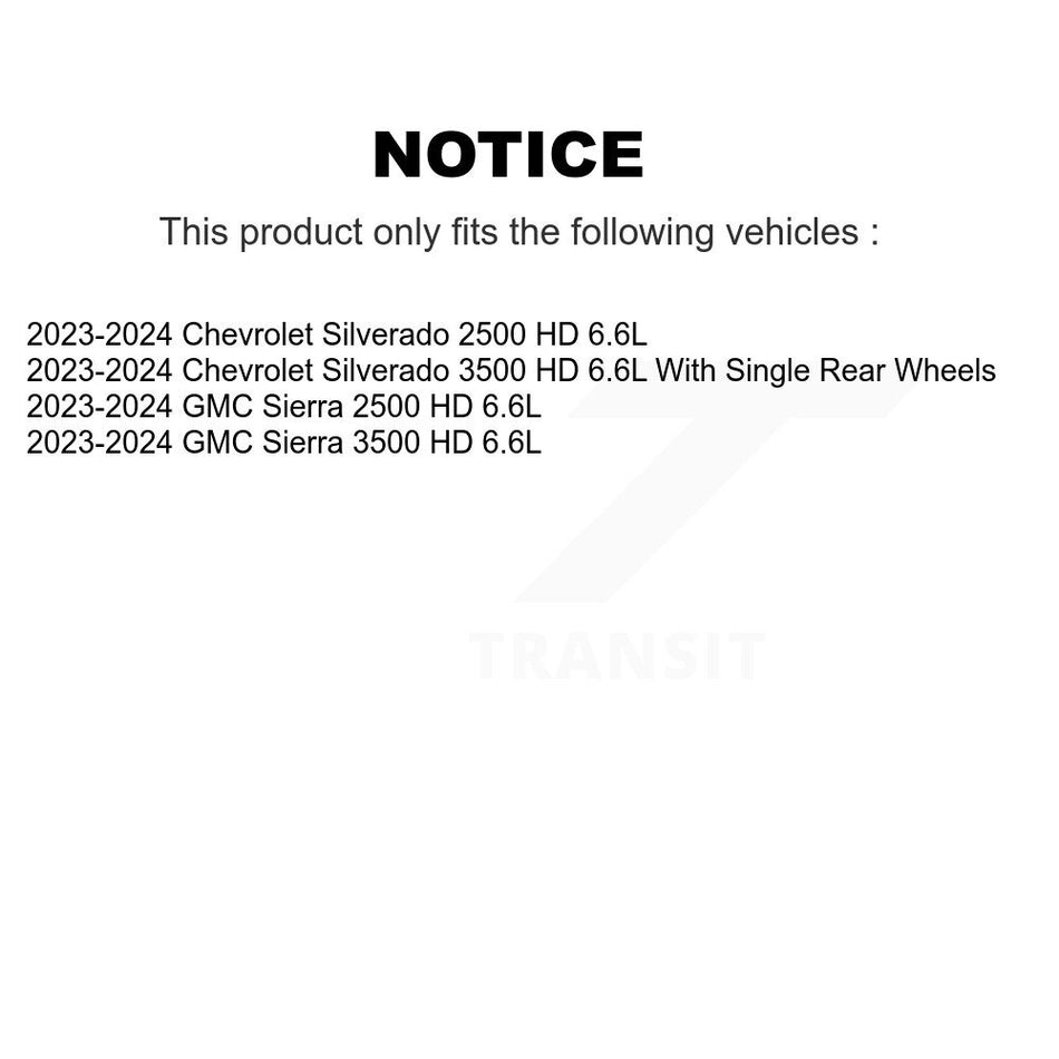 Front Rear Semi-Metallic Brake Pad Wear Sensor Kit (7Pc) For GMC Chevrolet Sierra 2500 HD KPW-101543