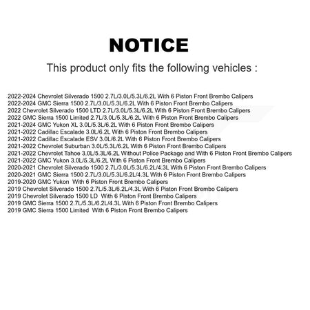 Front Semi-Metallic Brake Pads Wear Sensor Kit For GMC Chevrolet Silverado 1500 Sierra XL KPW-101594