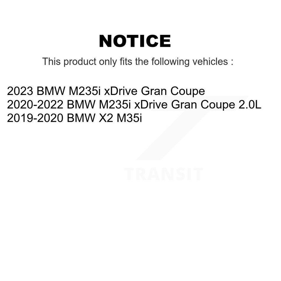 Rear Semi-Metallic Disc Brake Pads And Wear Sensor Kit For BMW X2 M235i xDrive Gran Coupe KPW-101614