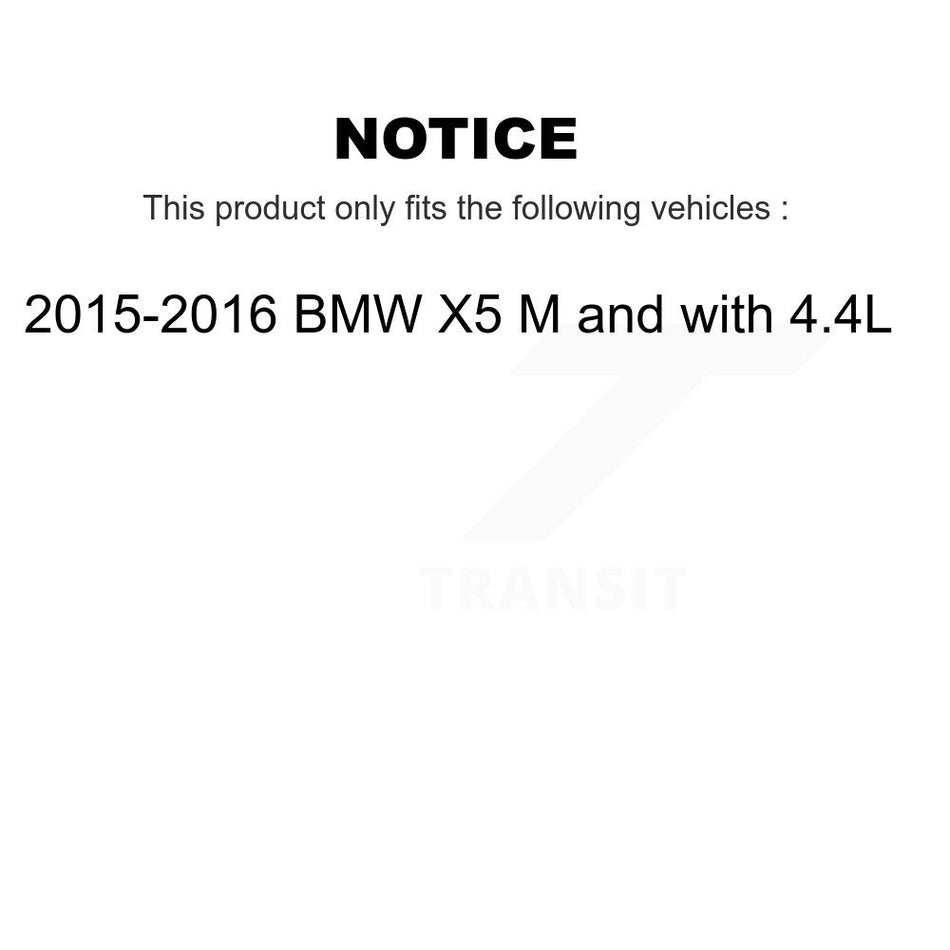 Rear Semi-Metallic Disc Brake Pads And Wear Sensors Kit For 2015-2016 BMW X5 M with 4.4L KPW-101623
