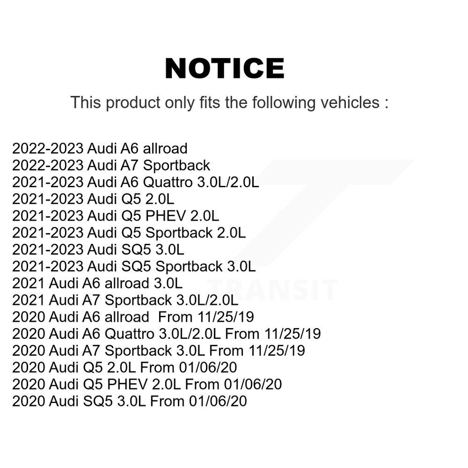 Rear Semi-Metallic Brake Pad Wear Sensor Kit For Audi Q5 Sportback SQ5 PHEV A6 Quattro A7 KPW-101632