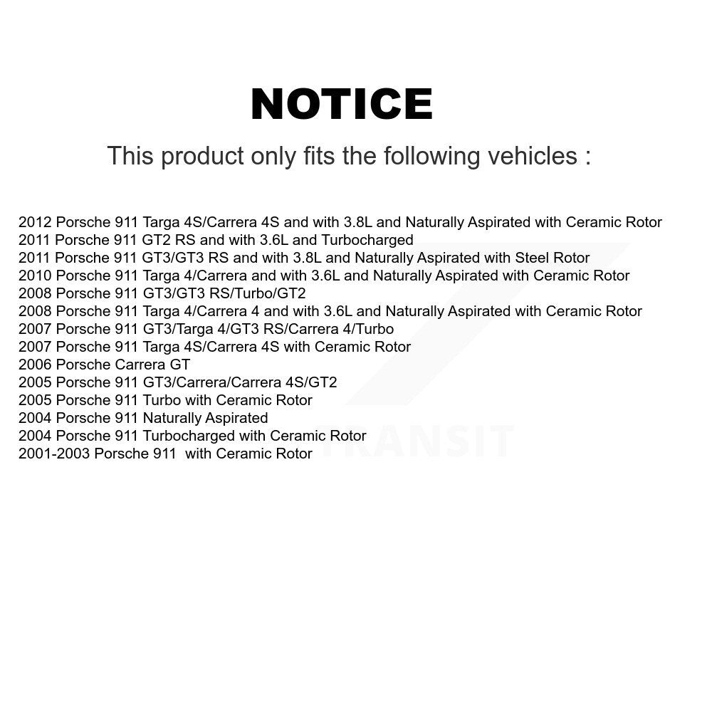Front Brake Pads Wear Sensor (2 Pack) For Porsche 911 Carrera GT KSE-100001