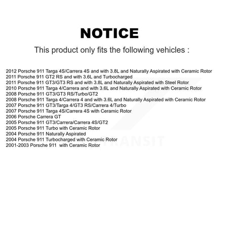 Front Brake Pads Wear Sensor (2 Pack) For Porsche 911 Carrera GT KSE-100001
