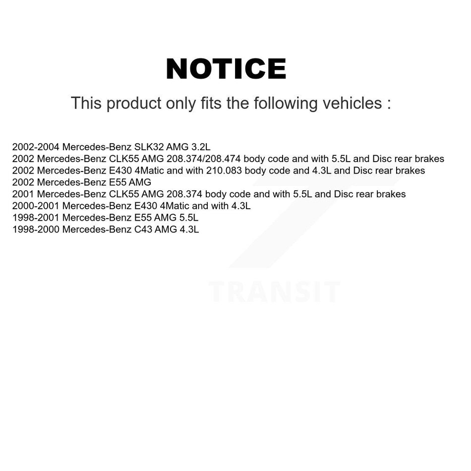 Front Brake Pads Wear Sensor (2 Pack) For Mercedes-Benz E430 SLK32 AMG E55 CLK55 C43 KSE-100010