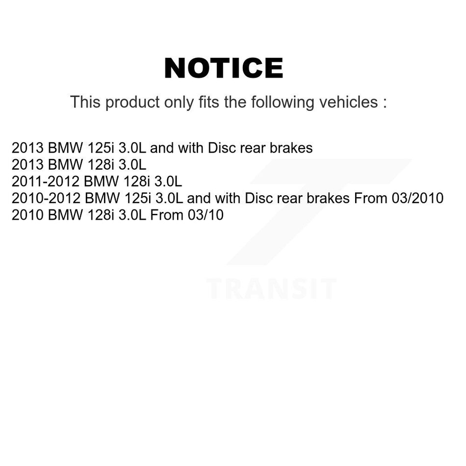 Front Brake Pads Wear Sensor (2 Pack) For BMW 128i 125i KSE-100025