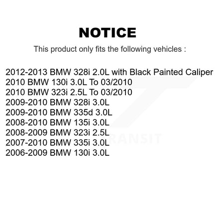 Front Brake Pads Wear Sensor (2 Pack) For BMW 335i 323i 328i 135i 335d 130i KSE-100026