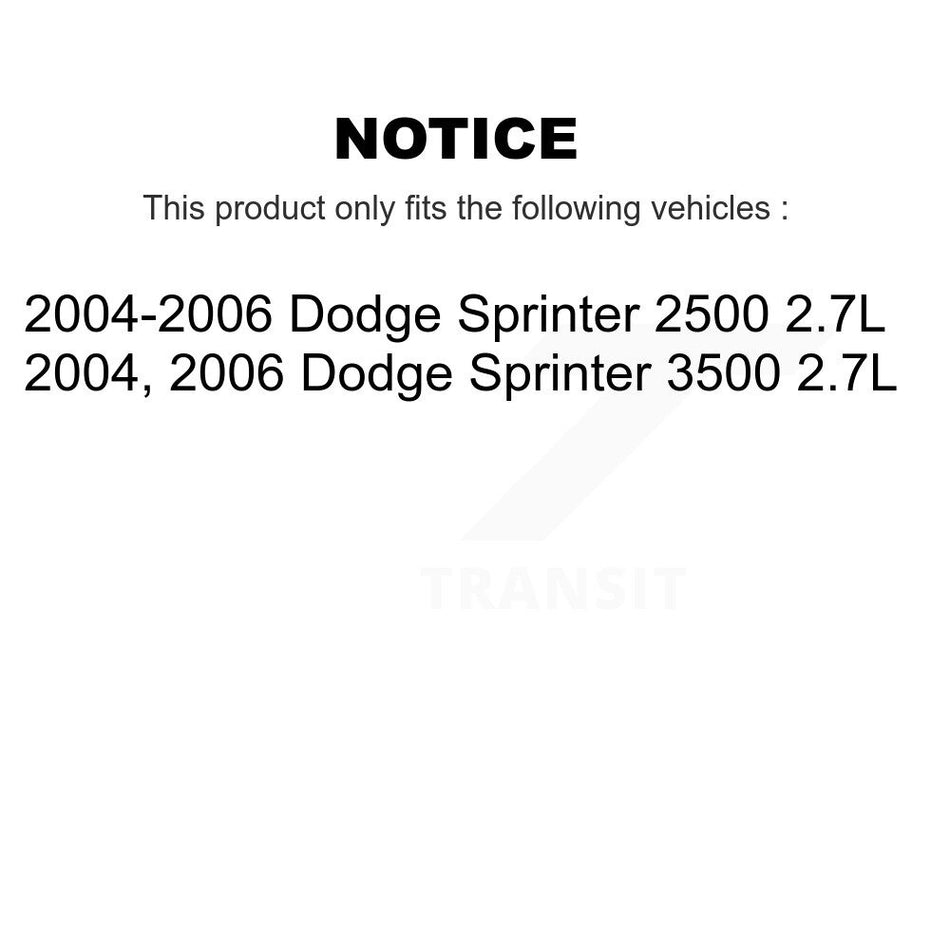 Front Brake Pads Wear Sensor (2 Pack) For Dodge Sprinter 2500 3500 2.7L KSE-100054