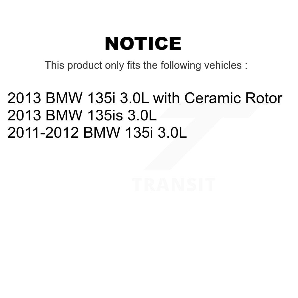 Front Brake Pads Wear Sensor (2 Pack) For BMW 135i 135is 3.0L KSE-100072