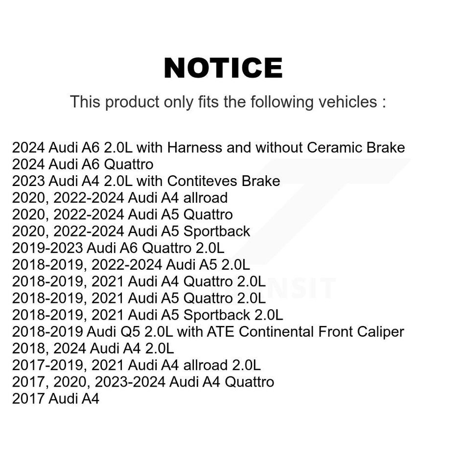 Front Brake Pads Wear Sensor (2 Pack) For Audi Q5 A4 Quattro A5 Sportback allroad A6 KSE-100089