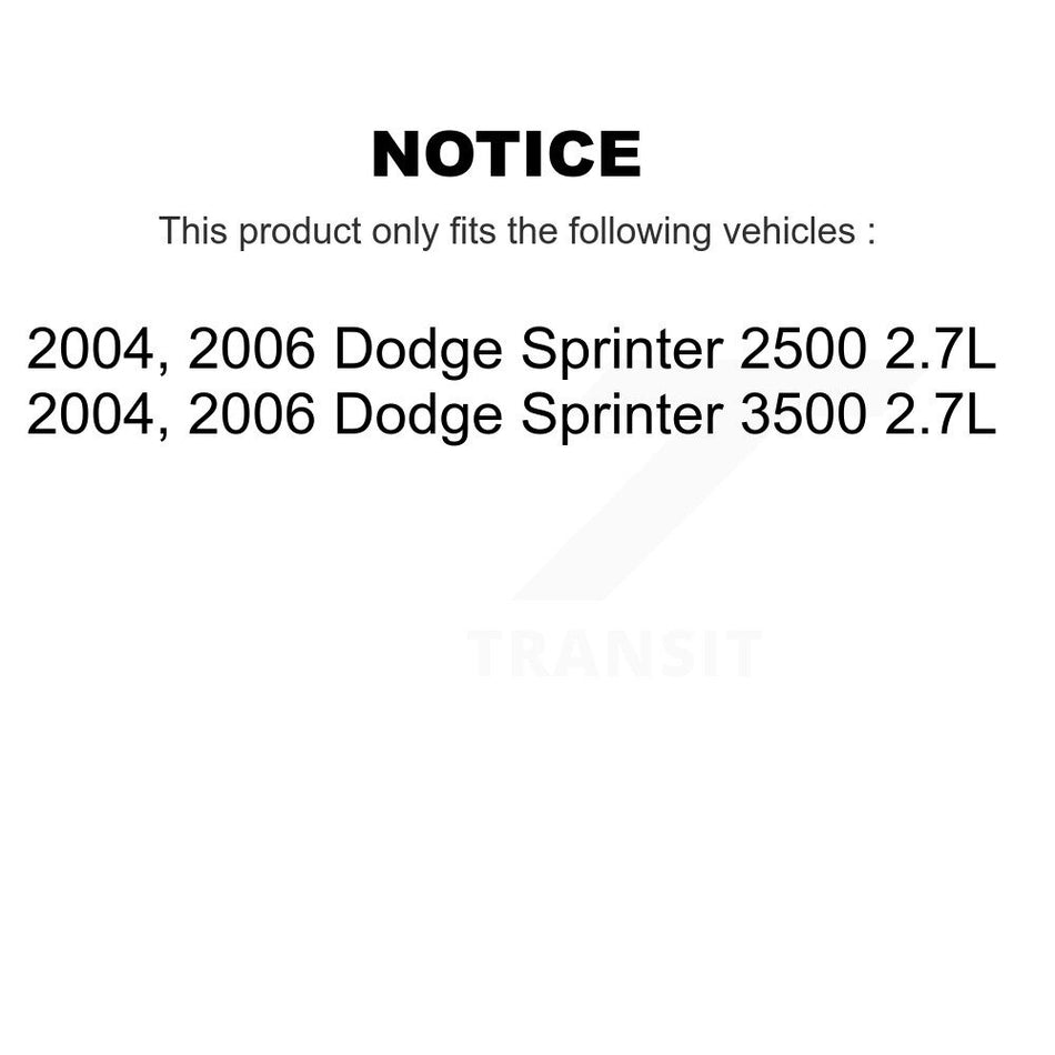 Front Rear Brake Pads Wear Sensor (4 Pack) For Dodge Sprinter 2500 3500 2.7L KSE-100139