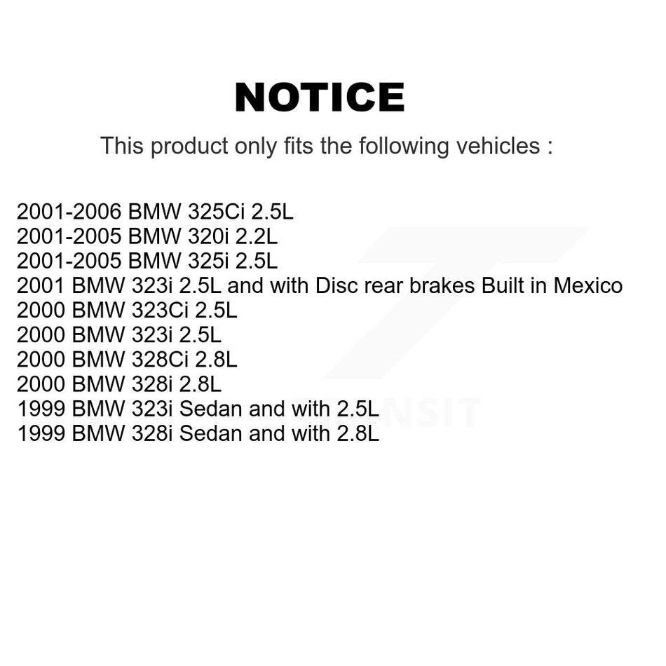 Front Rear Brake Pads Wear Sensor (4 Pack) For BMW 325i 325Ci 320i 323i 328i 323Ci 328Ci KSE-100158