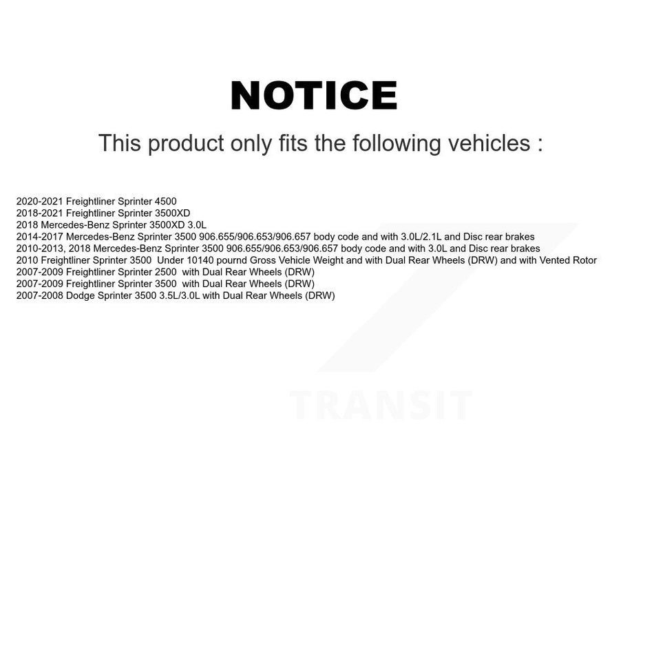 Front Rear Brake Pads Wear Sensor (4 Pack) For Sprinter 3500 Mercedes-Benz Dodge 2500 KSE-100163
