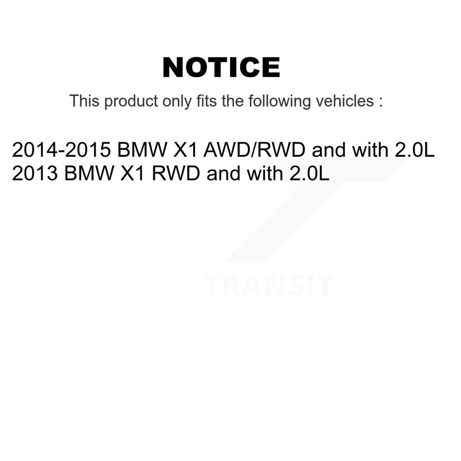 Front Rear Brake Pads Wear Sensor (4 Pack) For BMW X1 KSE-100166