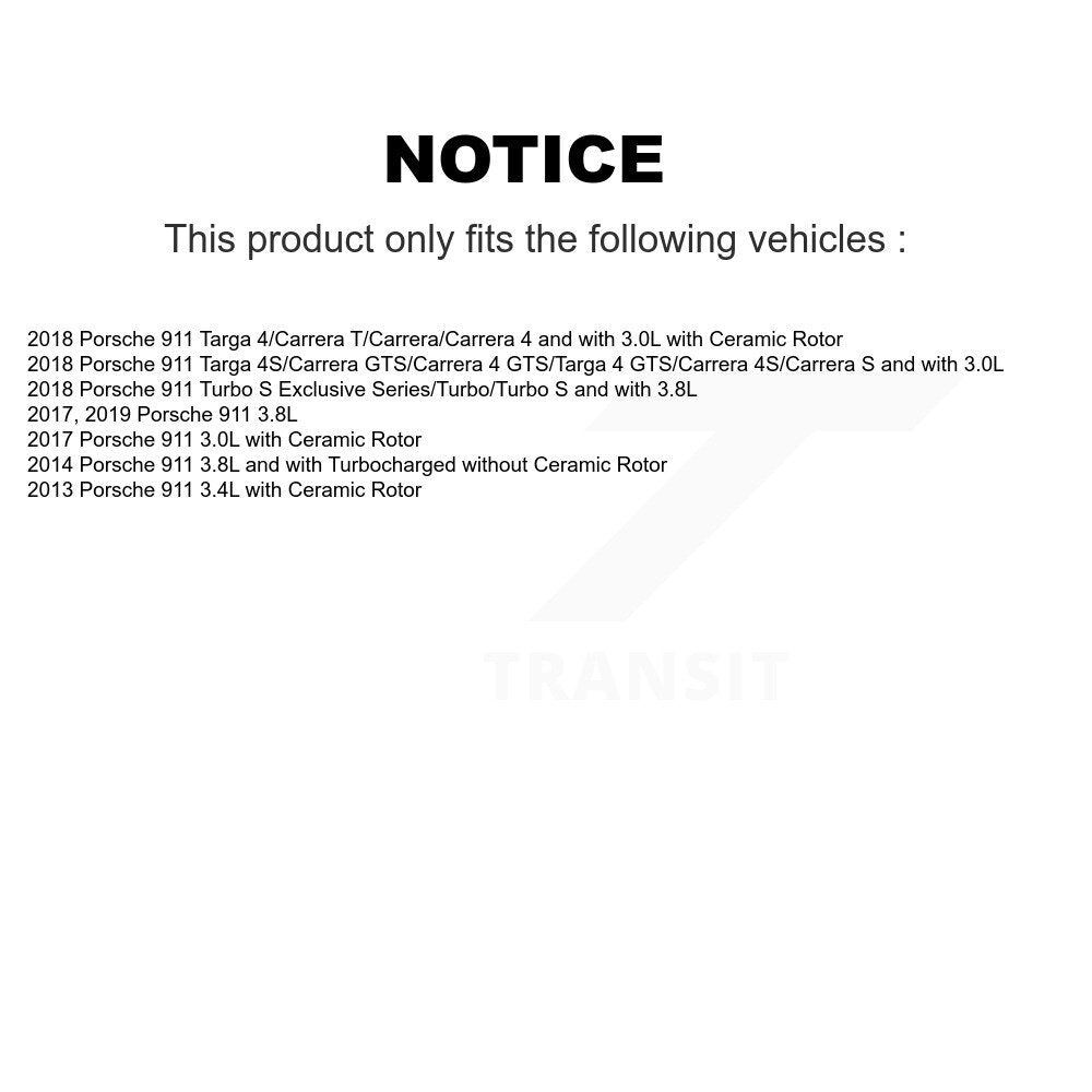 Front Rear Brake Pads Wear Sensor (4 Pack) For Porsche 911 KSE-100183