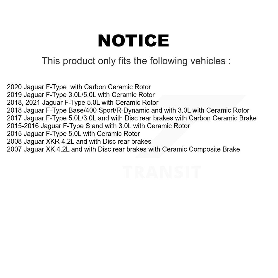 Front Rear Brake Pads Wear Sensor (4 Pack) For Jaguar F-Type XK XKR KSE-100186
