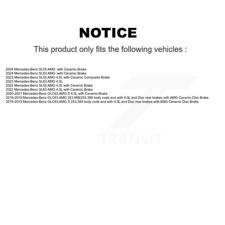 Front Rear Brake Pads Wear Sensor (4 Pack) For Mercedes-Benz GLC63 AMG S SL63 SL55 KSE-100200