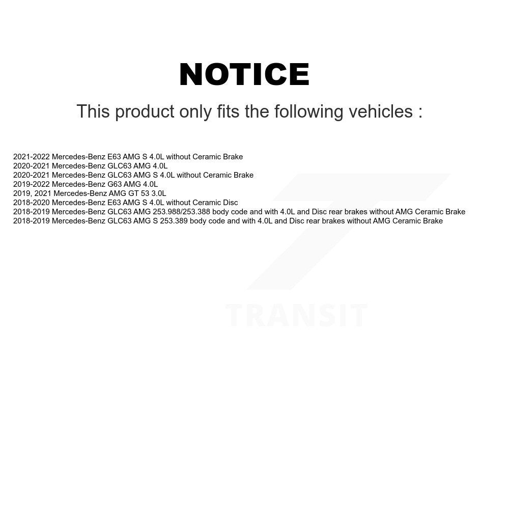 Front Rear Brake Pads Wear Sensor (4 Pack) For Mercedes-Benz G63 AMG E63 S GLC63 GT 53 KSE-100201